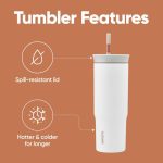 Tumbler - Grey/White (Iced Tea) - 24oz