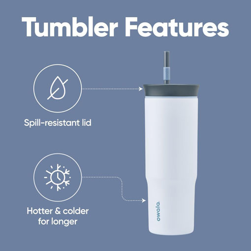 Tumbler - Grey/Blue(The Great Blue) - 24oz